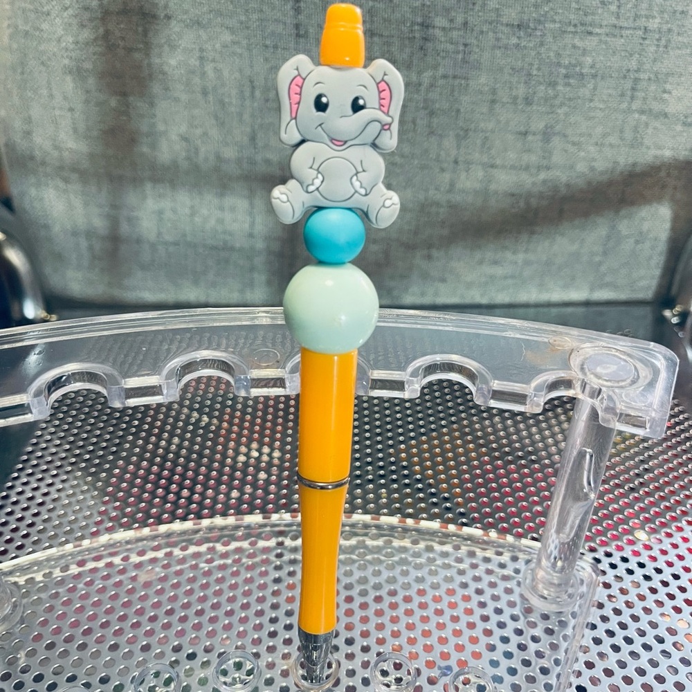 Cute elephant animal bead ink pen